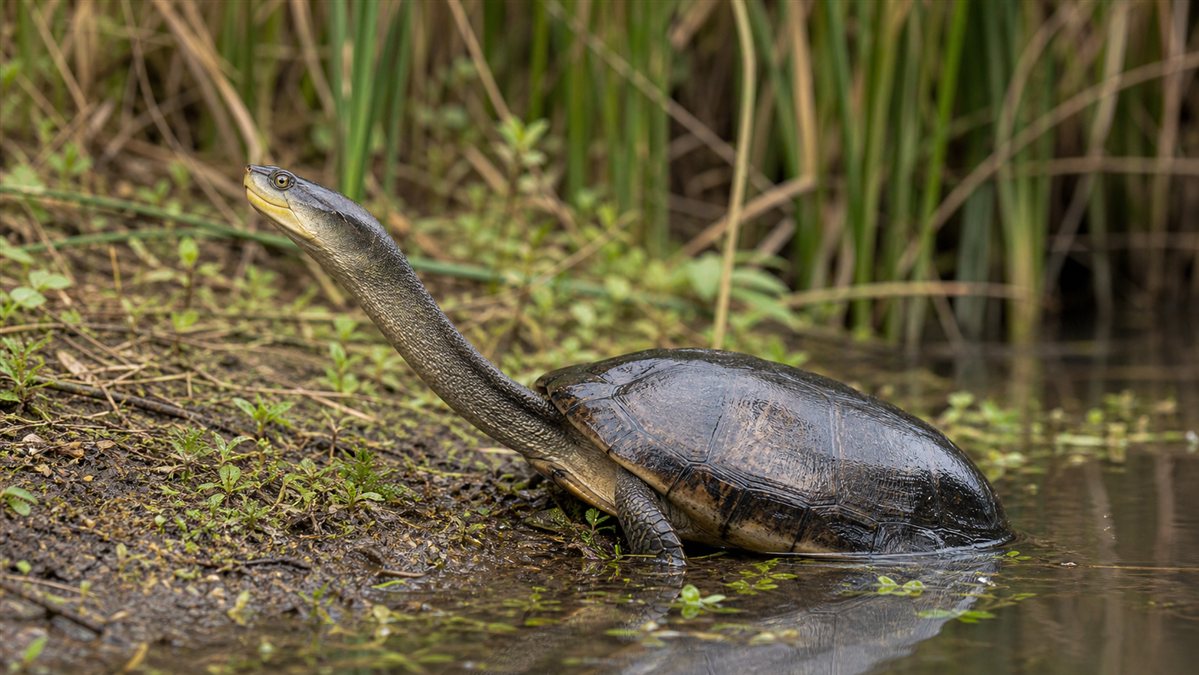 Immagine illustrativa di tartaruga dal collo lungo Chelodina longicollis
