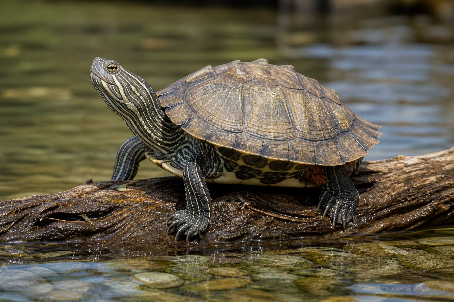 Tartaruga acquatica simile a Graptemys